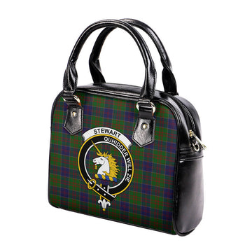 Stewart of Appin Hunting Tartan Shoulder Handbags with Family Crest