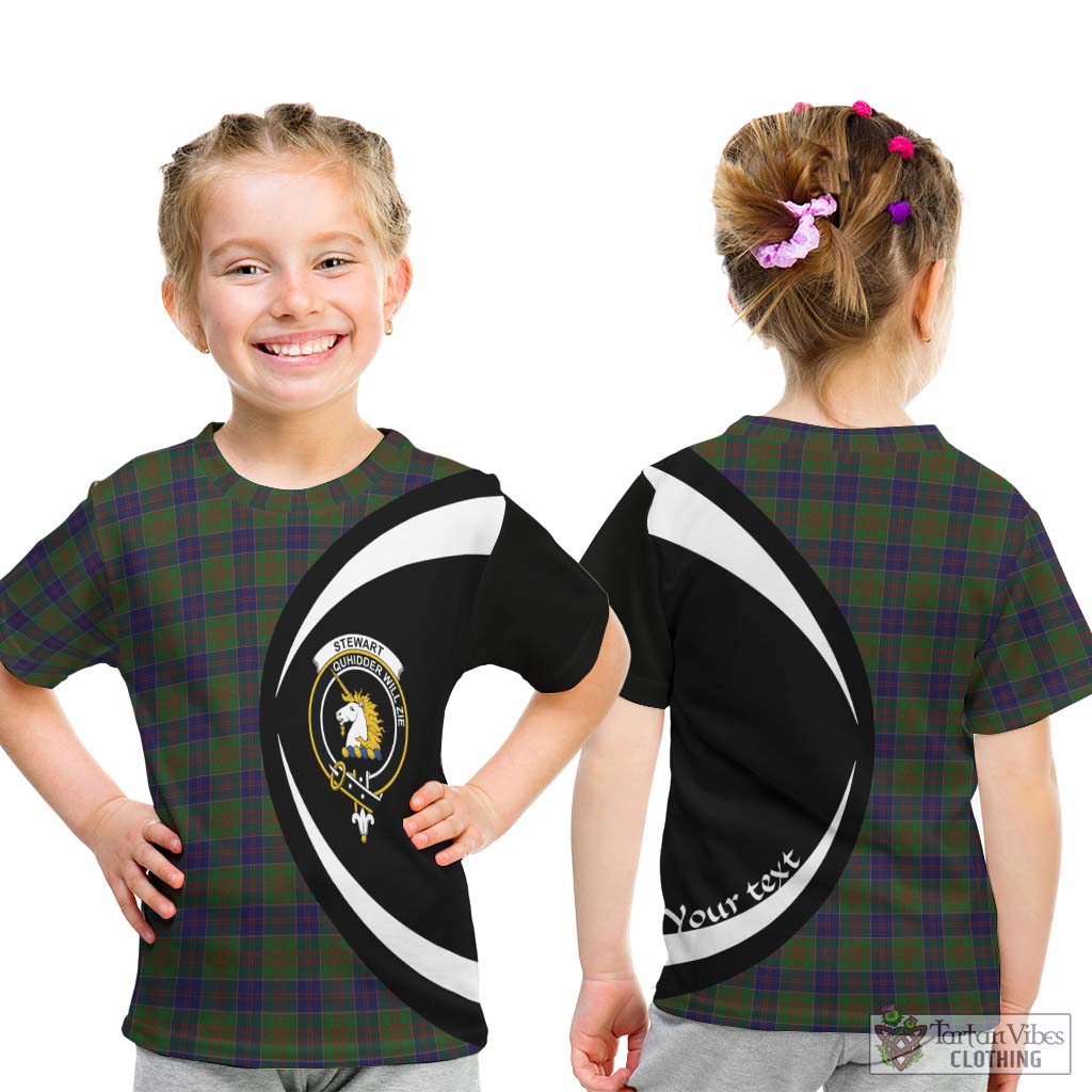 Stewart of Appin Hunting Tartan Kid T-Shirt with Family Crest Circle Style - Tartan Vibes Clothing