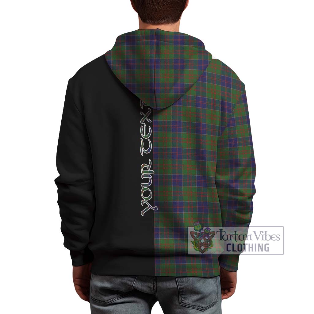 Tartan Vibes Clothing Stewart of Appin Hunting Tartan Hoodie with Family Crest and Half Of Me Style