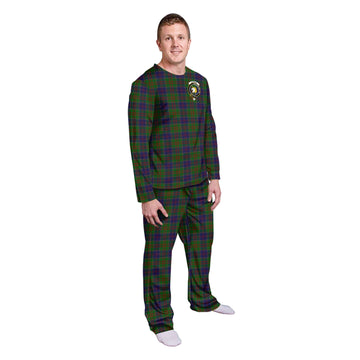 Stewart of Appin Hunting Tartan Pajamas Family Set with Family Crest