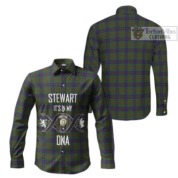 Stewart of Appin Hunting Tartan Long Sleeve Button Shirt with Family Crest DNA In Me Style