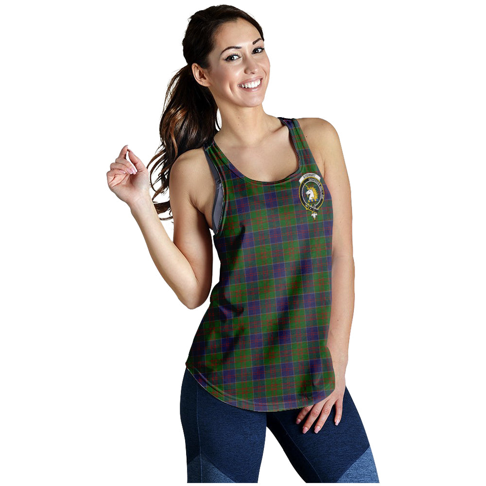 stewart-of-appin-hunting-tartan-women-racerback-tanks-with-family-crest