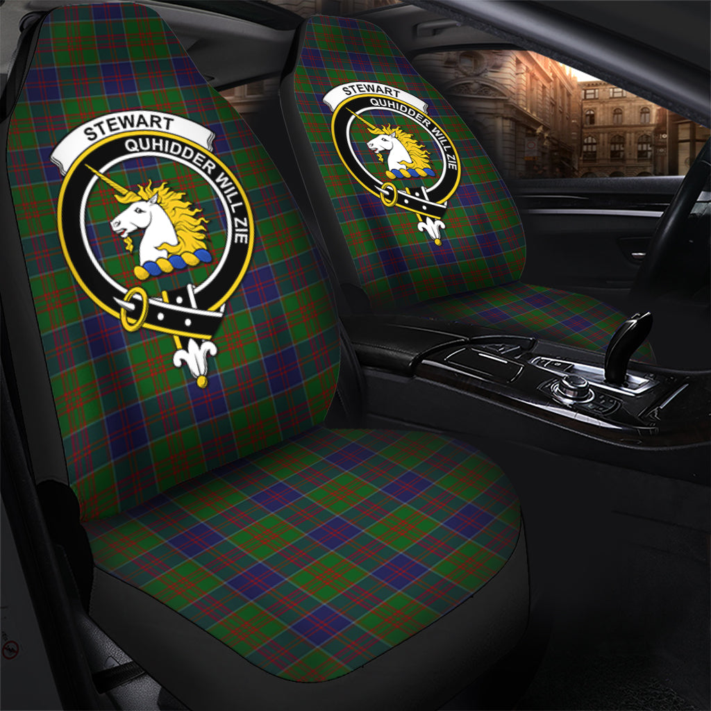 Stewart of Appin Hunting Tartan Car Seat Cover with Family Crest - Tartanvibesclothing
