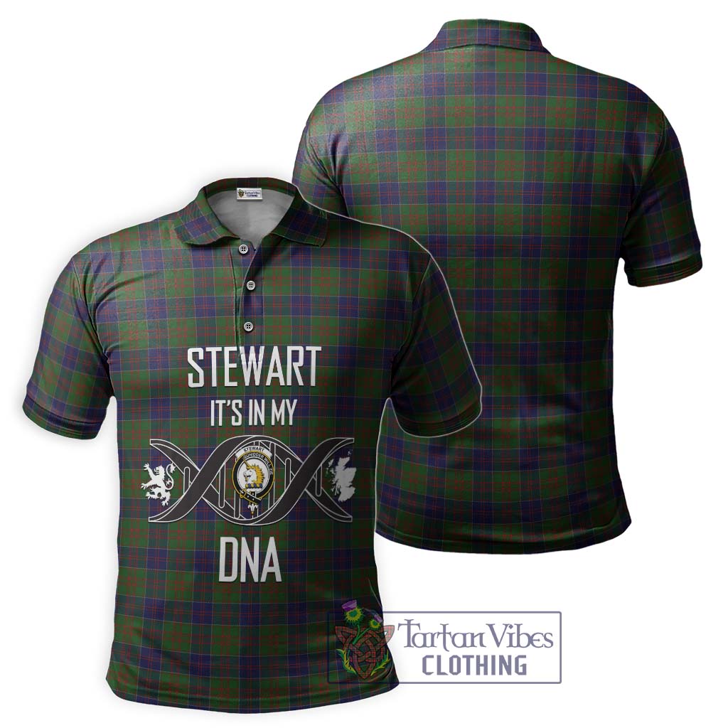 Tartan Vibes Clothing Stewart of Appin Hunting Tartan Polo Shirt with Family Crest DNA In Me Style