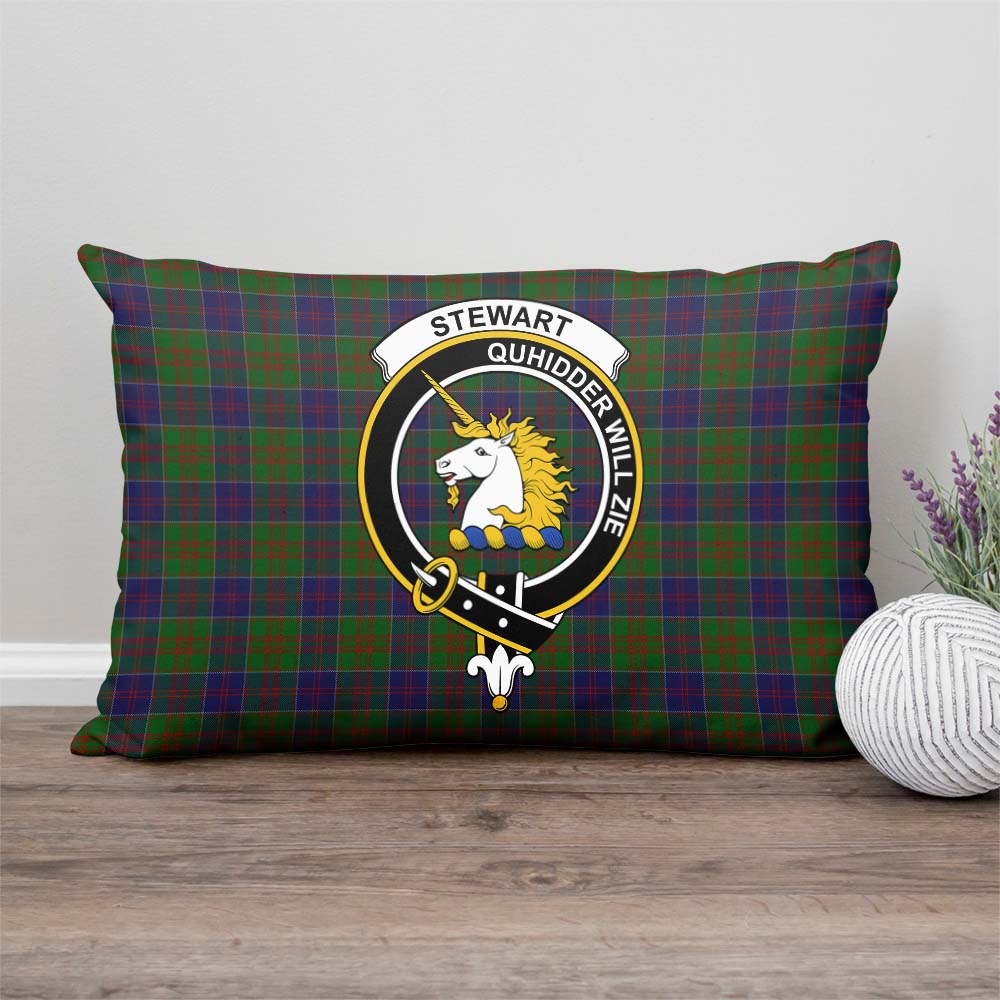 Stewart of Appin Hunting Tartan Pillow Cover with Family Crest Rectangle Pillow Cover - Tartanvibesclothing