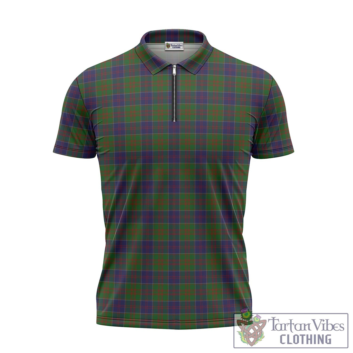 Tartan Vibes Clothing Stewart of Appin Hunting Tartan Zipper Polo Shirt