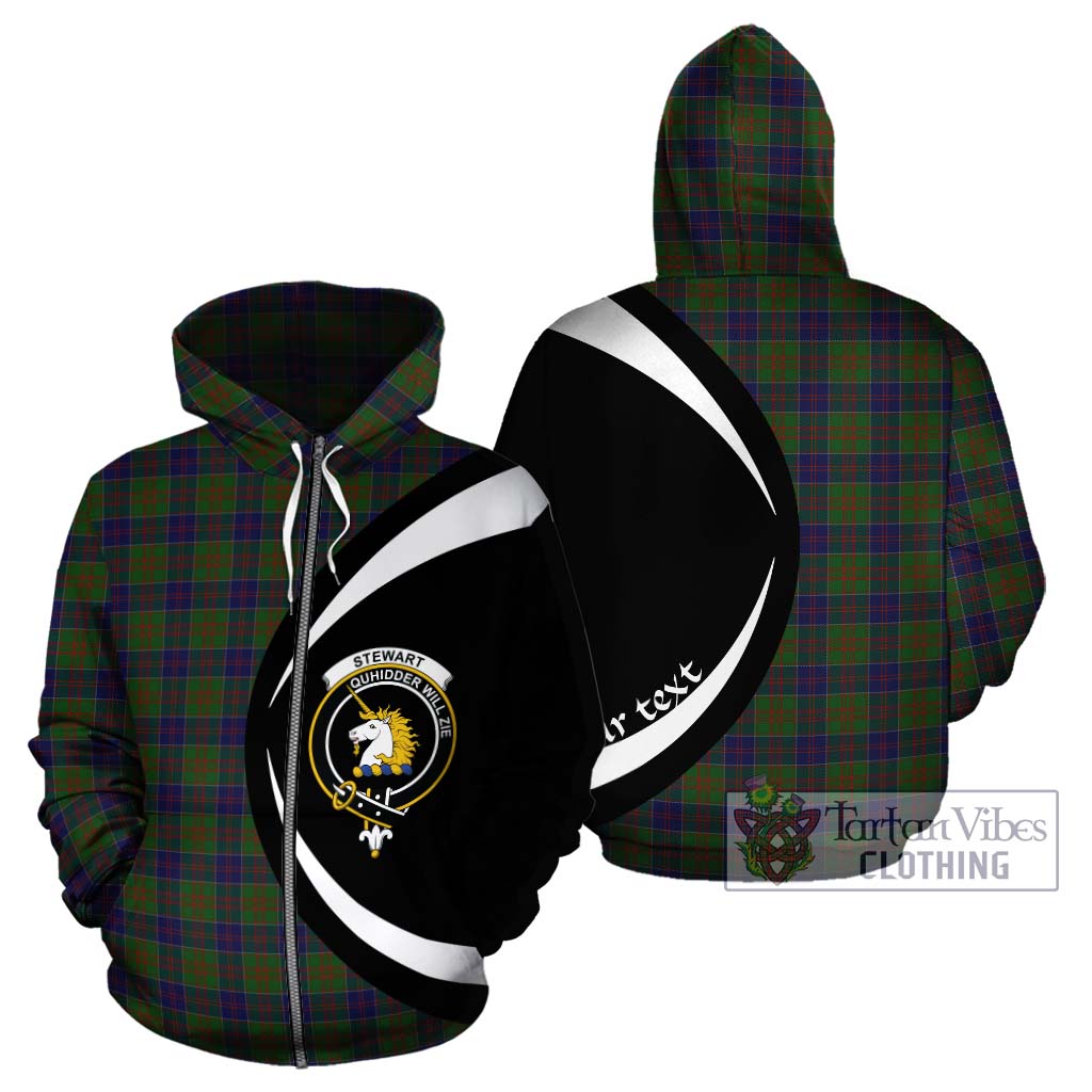 Stewart of Appin Hunting Tartan Hoodie with Family Crest Circle Style - Tartan Vibes Clothing