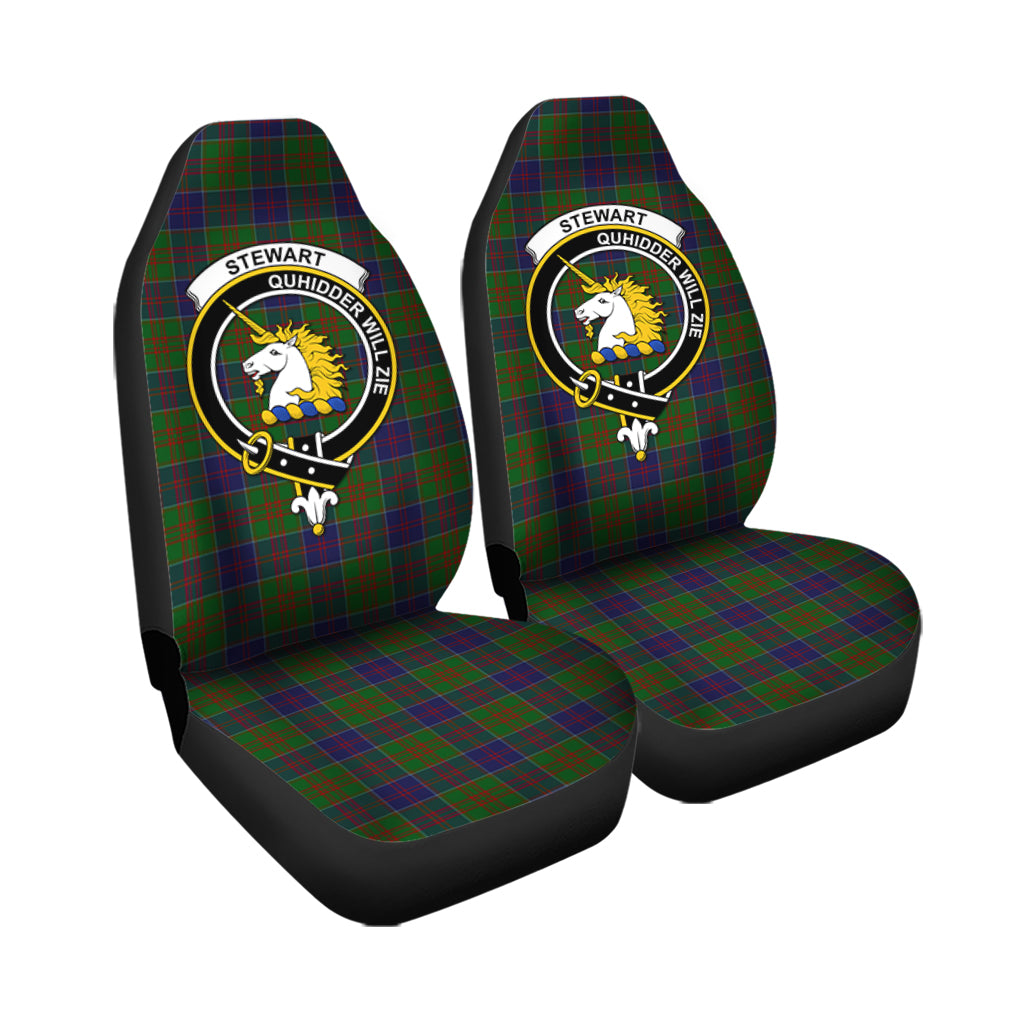 Stewart of Appin Hunting Tartan Car Seat Cover with Family Crest - Tartanvibesclothing
