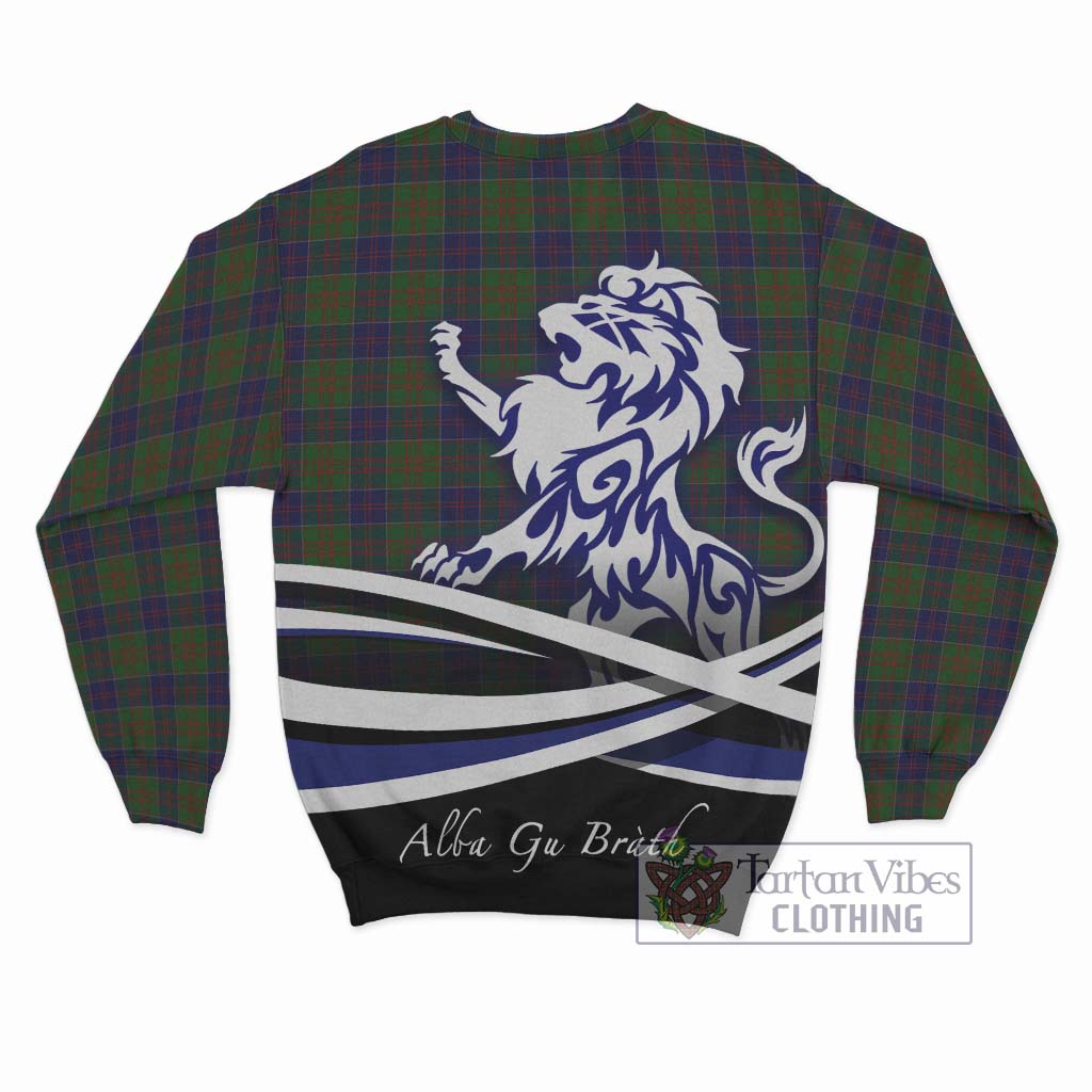 Tartan Vibes Clothing Stewart of Appin Hunting Tartan Sweatshirt with Alba Gu Brath Regal Lion Emblem