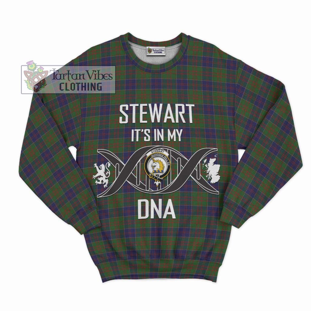 Tartan Vibes Clothing Stewart of Appin Hunting Tartan Sweatshirt with Family Crest DNA In Me Style