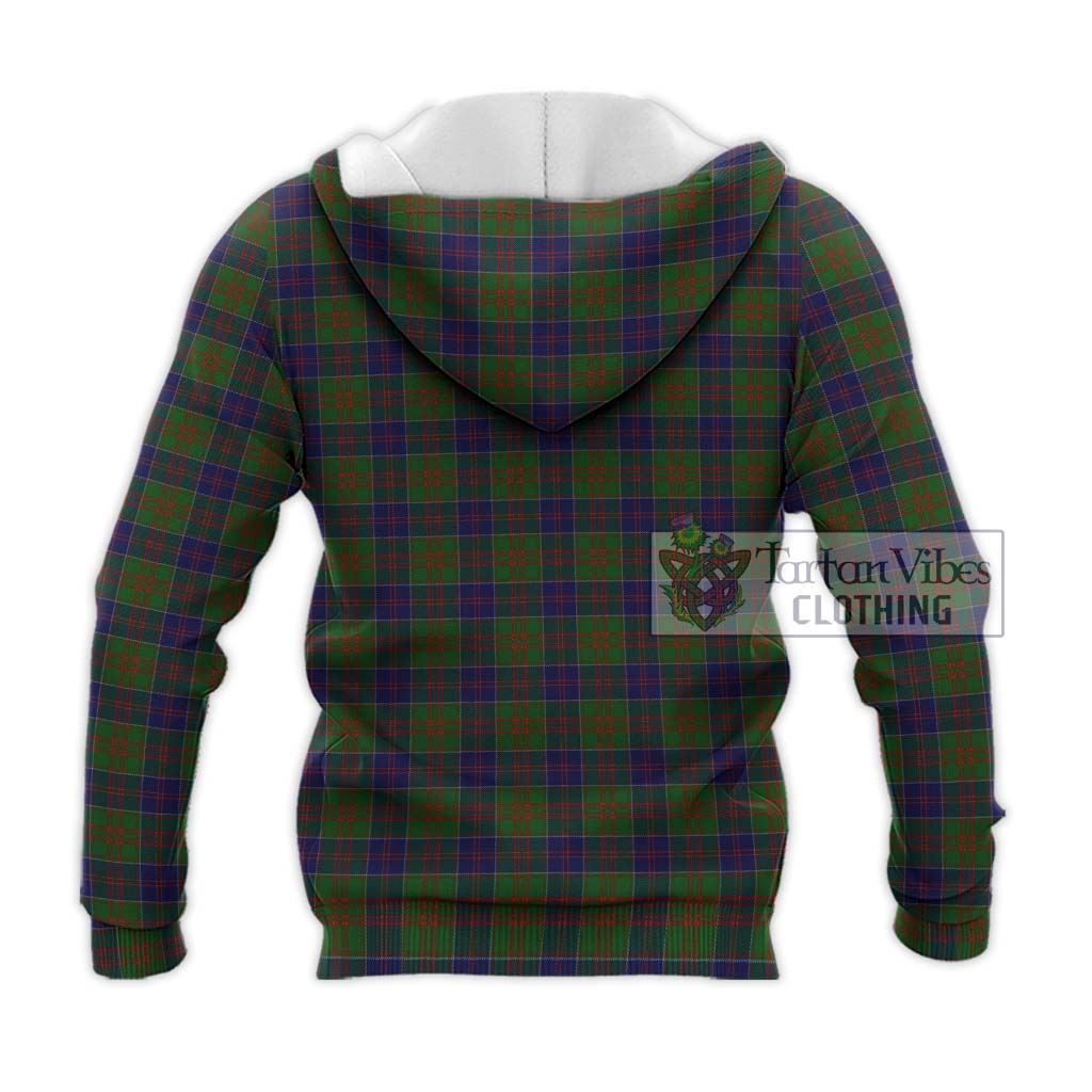 Tartan Vibes Clothing Stewart of Appin Hunting Tartan Knitted Hoodie with Family Crest DNA In Me Style