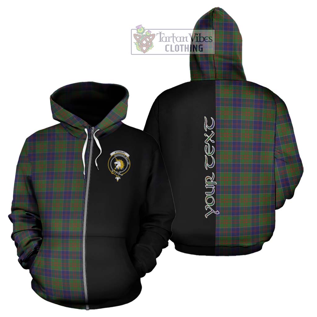 Tartan Vibes Clothing Stewart of Appin Hunting Tartan Hoodie with Family Crest and Half Of Me Style