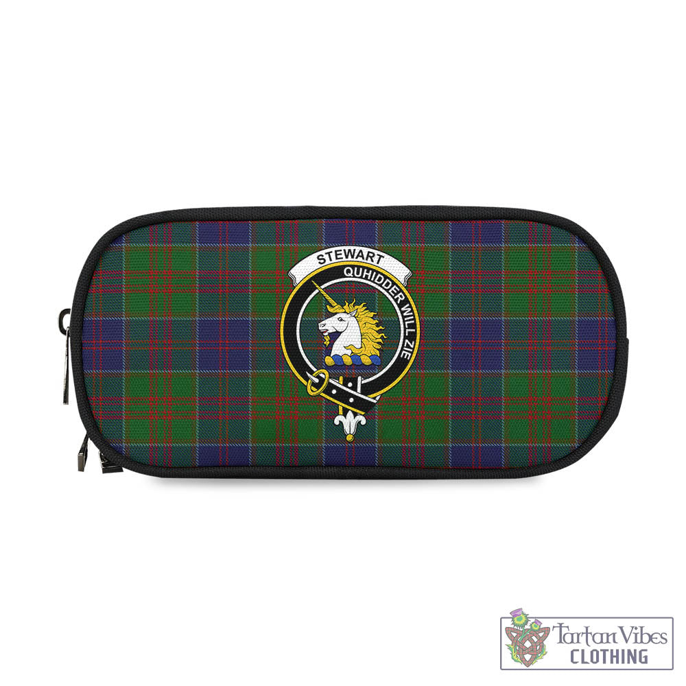 Tartan Vibes Clothing Stewart of Appin Hunting Tartan Pen and Pencil Case with Family Crest