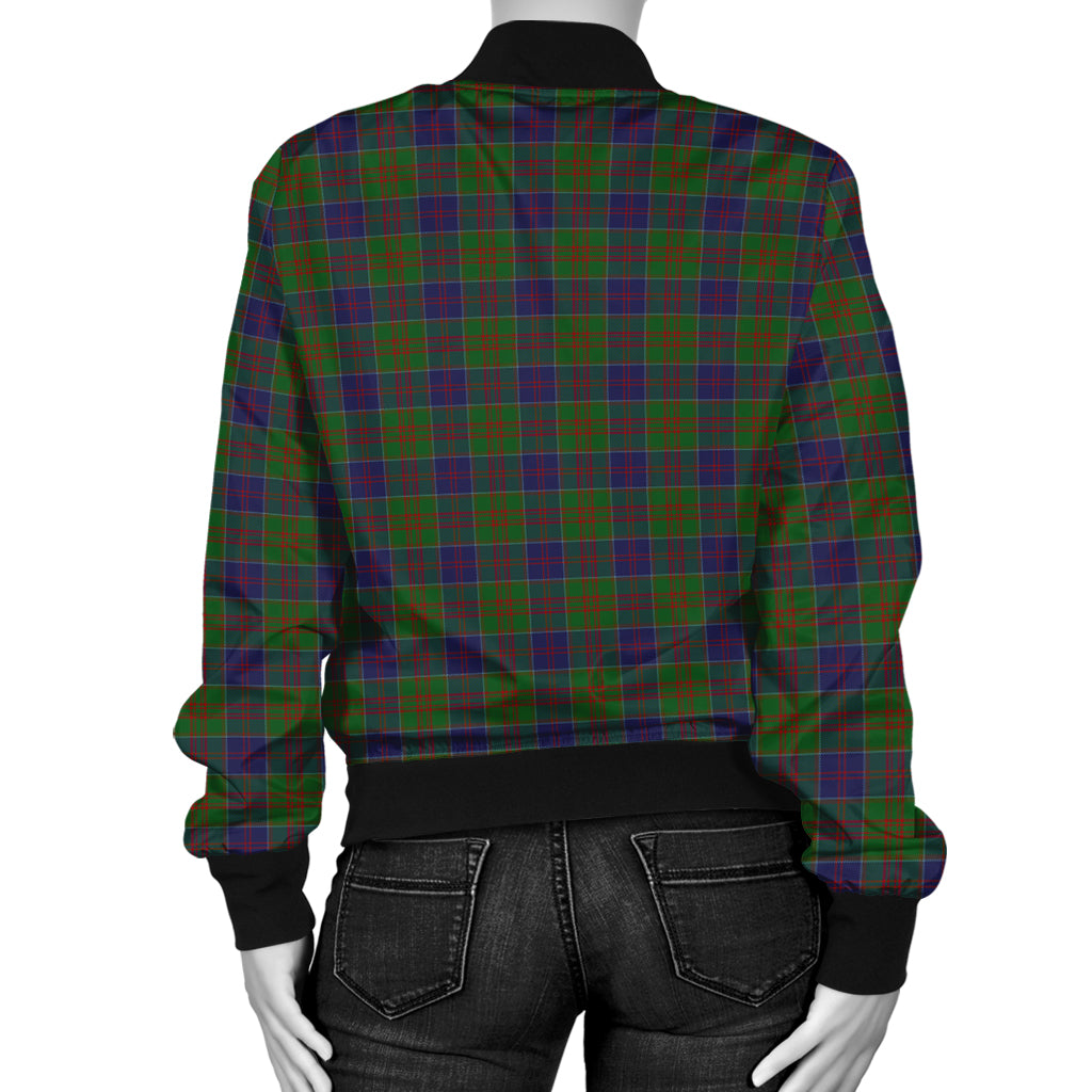 stewart-of-appin-hunting-tartan-bomber-jacket-with-family-crest