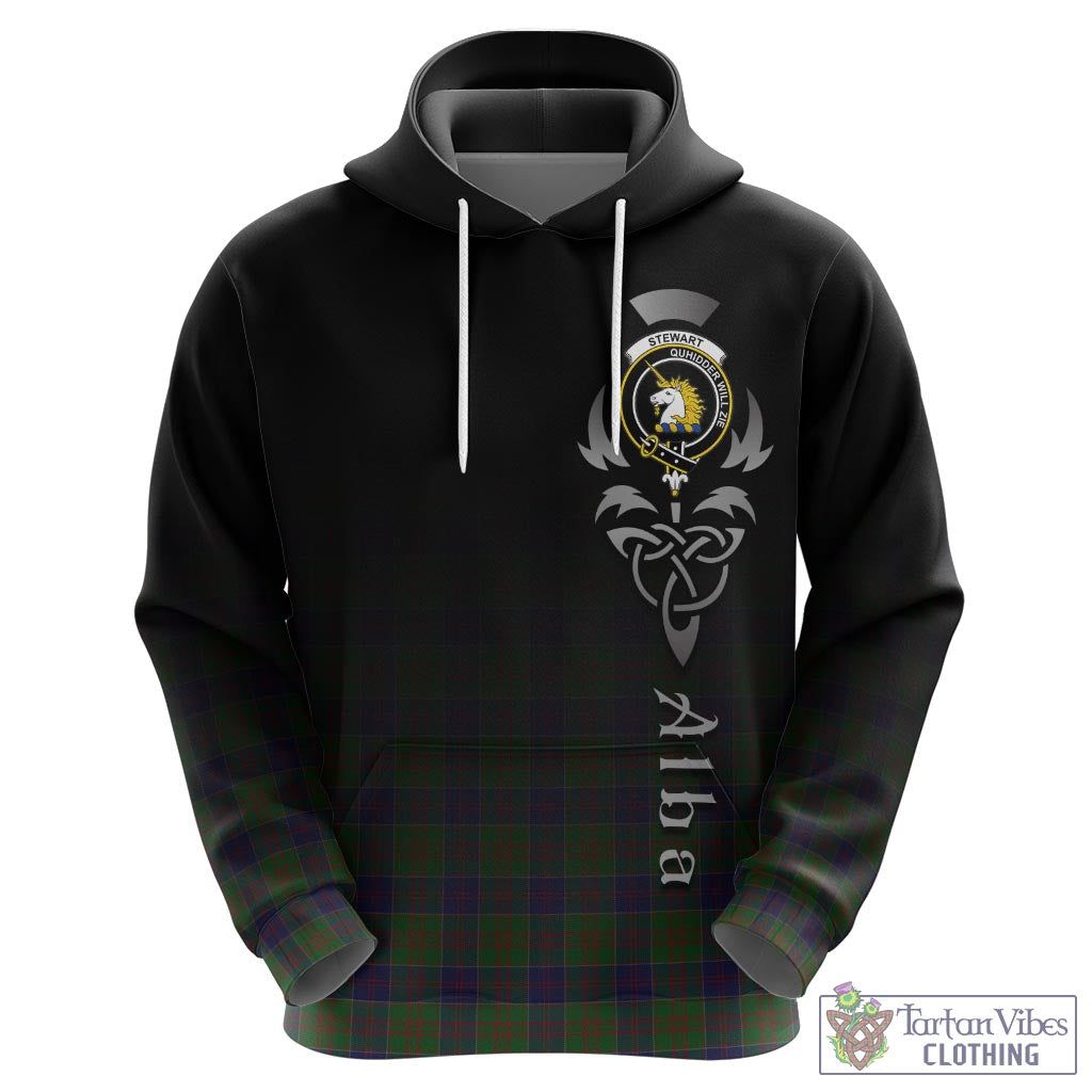 Tartan Vibes Clothing Stewart of Appin Hunting Tartan Hoodie Featuring Alba Gu Brath Family Crest Celtic Inspired