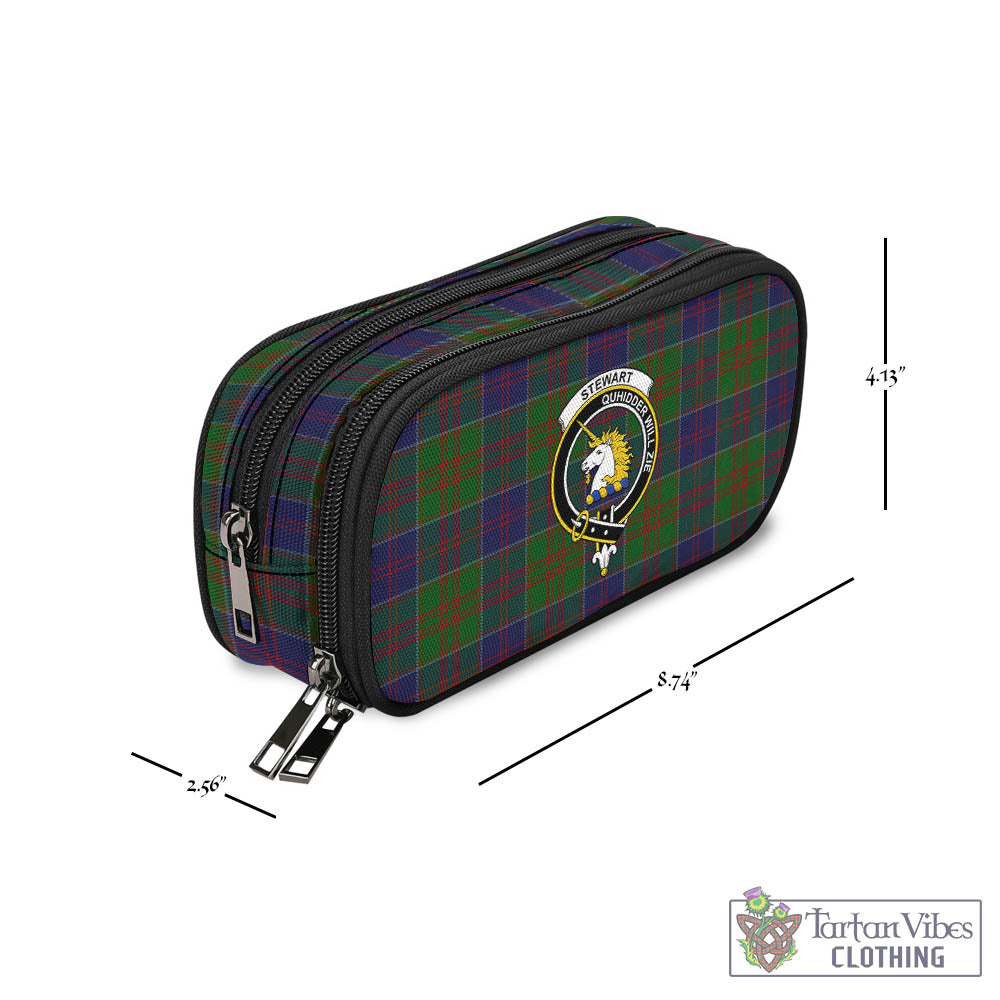 Tartan Vibes Clothing Stewart of Appin Hunting Tartan Pen and Pencil Case with Family Crest