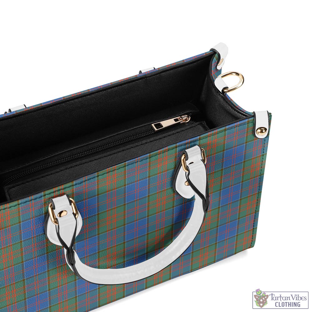 Tartan Vibes Clothing Stewart of Appin Hunting Ancient Tartan Luxury Leather Handbags