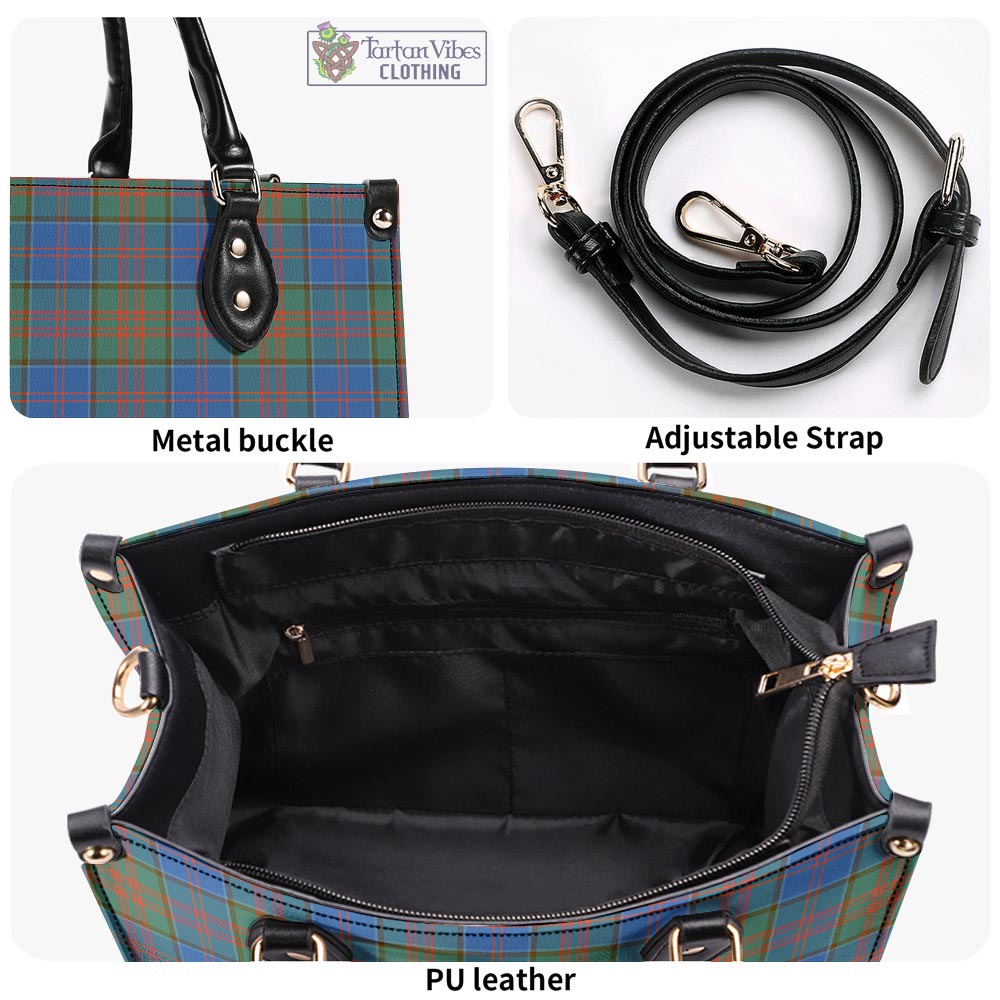 Tartan Vibes Clothing Stewart of Appin Hunting Ancient Tartan Luxury Leather Handbags