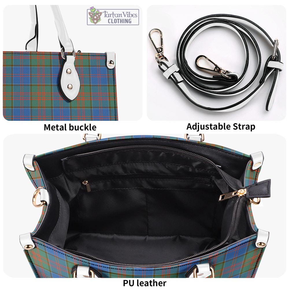 Tartan Vibes Clothing Stewart of Appin Hunting Ancient Tartan Luxury Leather Handbags