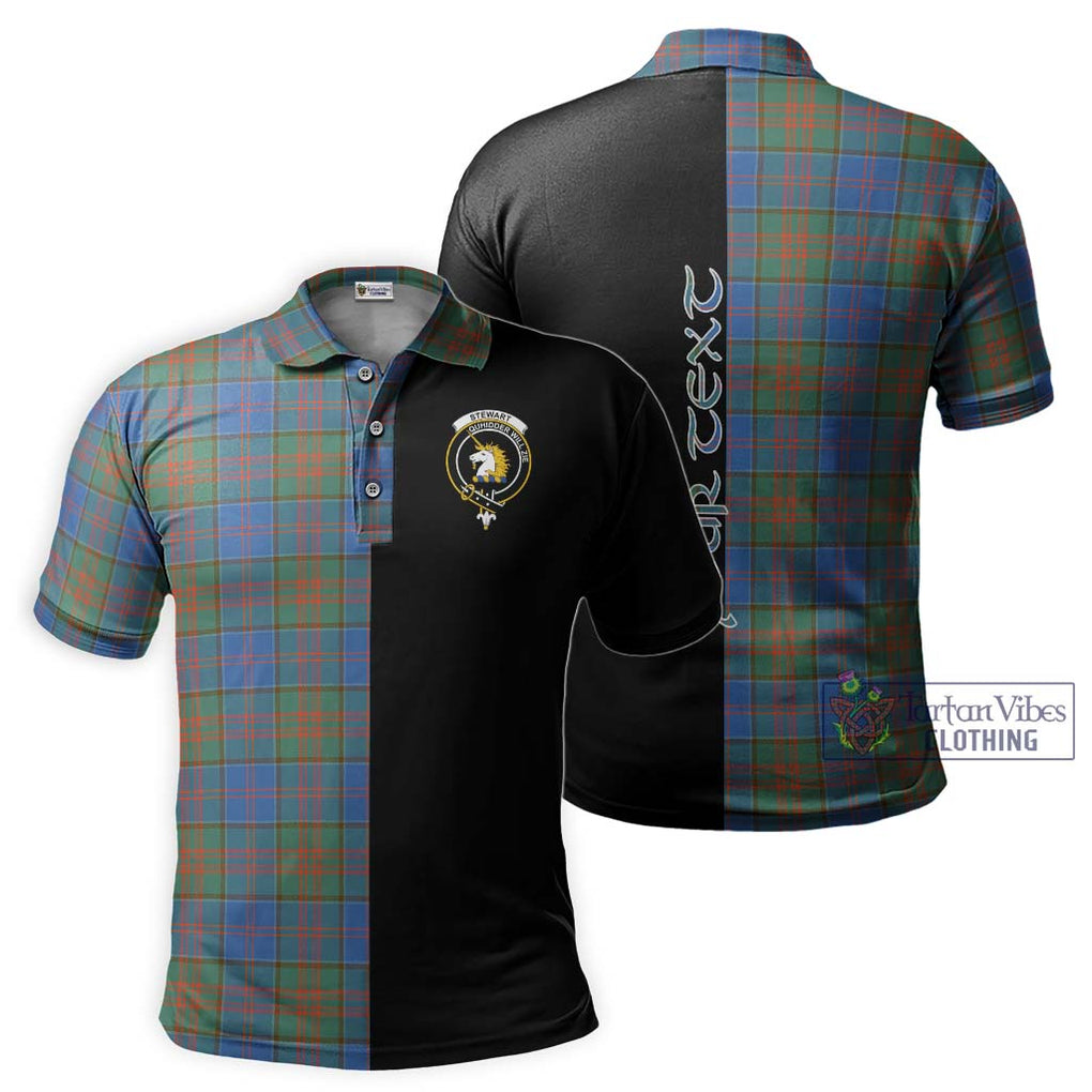 Stewart of Appin Hunting Ancient Tartan Polo Shirt with Family Crest and Half Of Me Style Kid - Tartanvibesclothing Shop