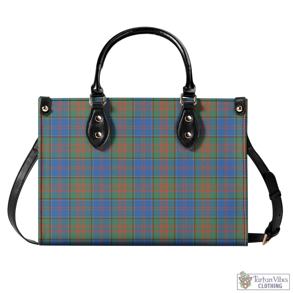 Tartan Vibes Clothing Stewart of Appin Hunting Ancient Tartan Luxury Leather Handbags