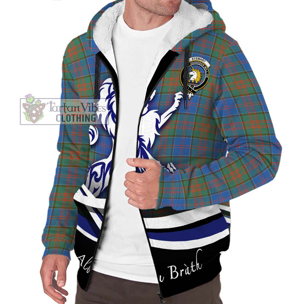 Stewart of Appin Hunting Ancient Tartan Sherpa Hoodie with Alba Gu Brath Regal Lion Emblem Unisex S - Tartanvibesclothing Shop