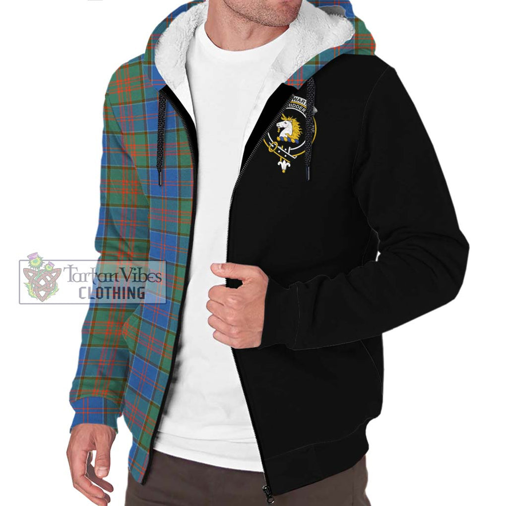 Stewart of Appin Hunting Ancient Tartan Sherpa Hoodie with Family Crest and Half Of Me Style Unisex S - Tartanvibesclothing Shop