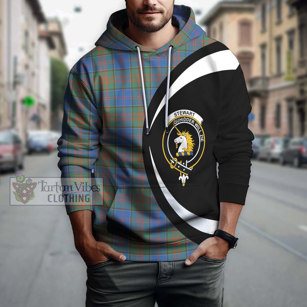 Stewart of Appin Hunting Ancient Tartan Hoodie with Family Crest Circle Style Zip Hoodie - Tartan Vibes Clothing