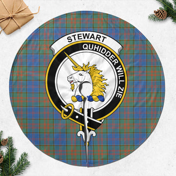 Stewart of Appin Hunting Ancient Tartan Christmas Tree Skirt with Family Crest