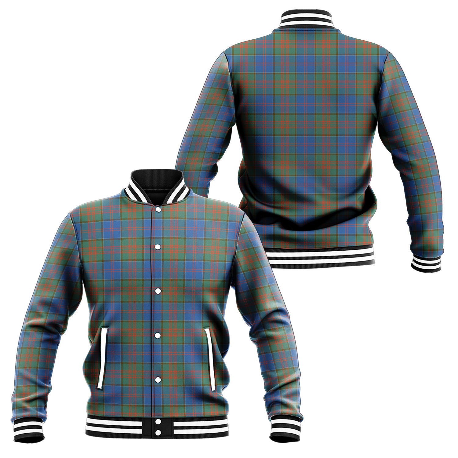 Stewart of Appin Hunting Ancient Tartan Baseball Jacket Unisex - Tartan Vibes Clothing