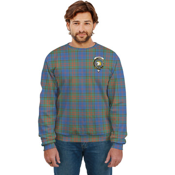 Stewart of Appin Hunting Ancient Tartan Sweatshirt with Family Crest