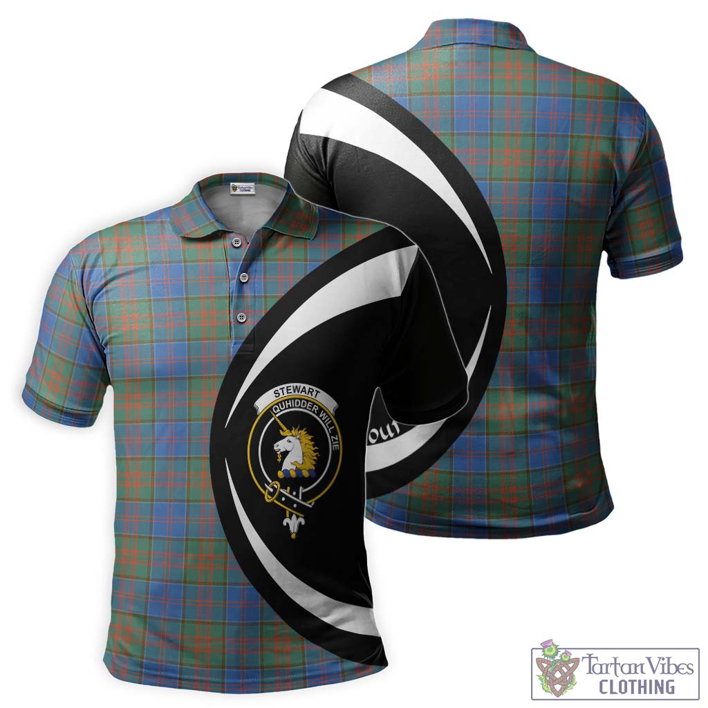 Stewart of Appin Hunting Ancient Tartan Men's Polo Shirt with Family Crest Circle Style Kid - Tartan Vibes Clothing