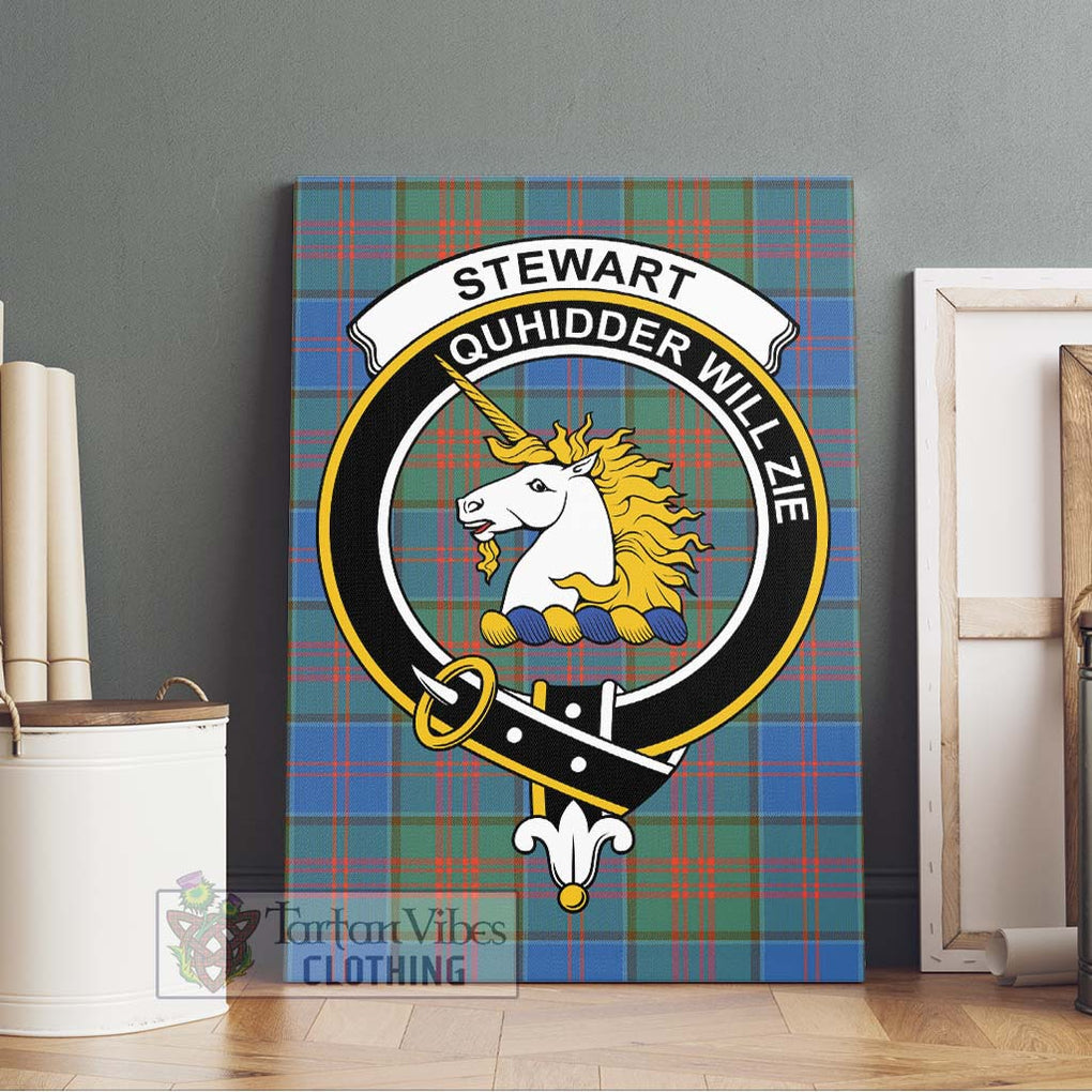 Stewart of Appin Hunting Ancient Tartan Canvas Print Wall Art with Family Crest Without Frame - Tartan Vibes Clothing