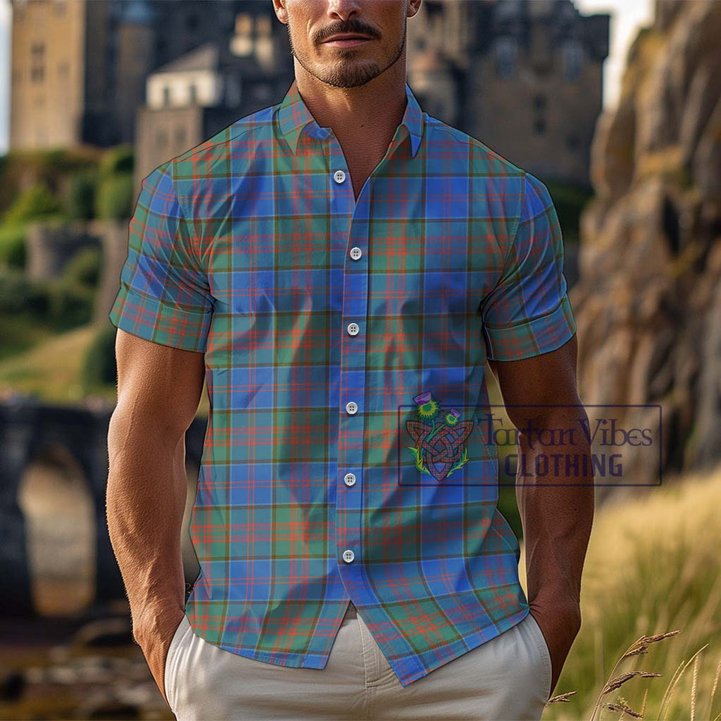 Stewart of Appin Hunting Ancient Tartan Cotton Hawaiian Shirt Adult - Tartanvibesclothing Shop