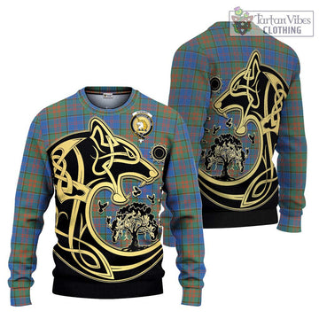 Stewart of Appin Hunting Ancient Tartan Ugly Sweater with Family Crest Celtic Wolf Style