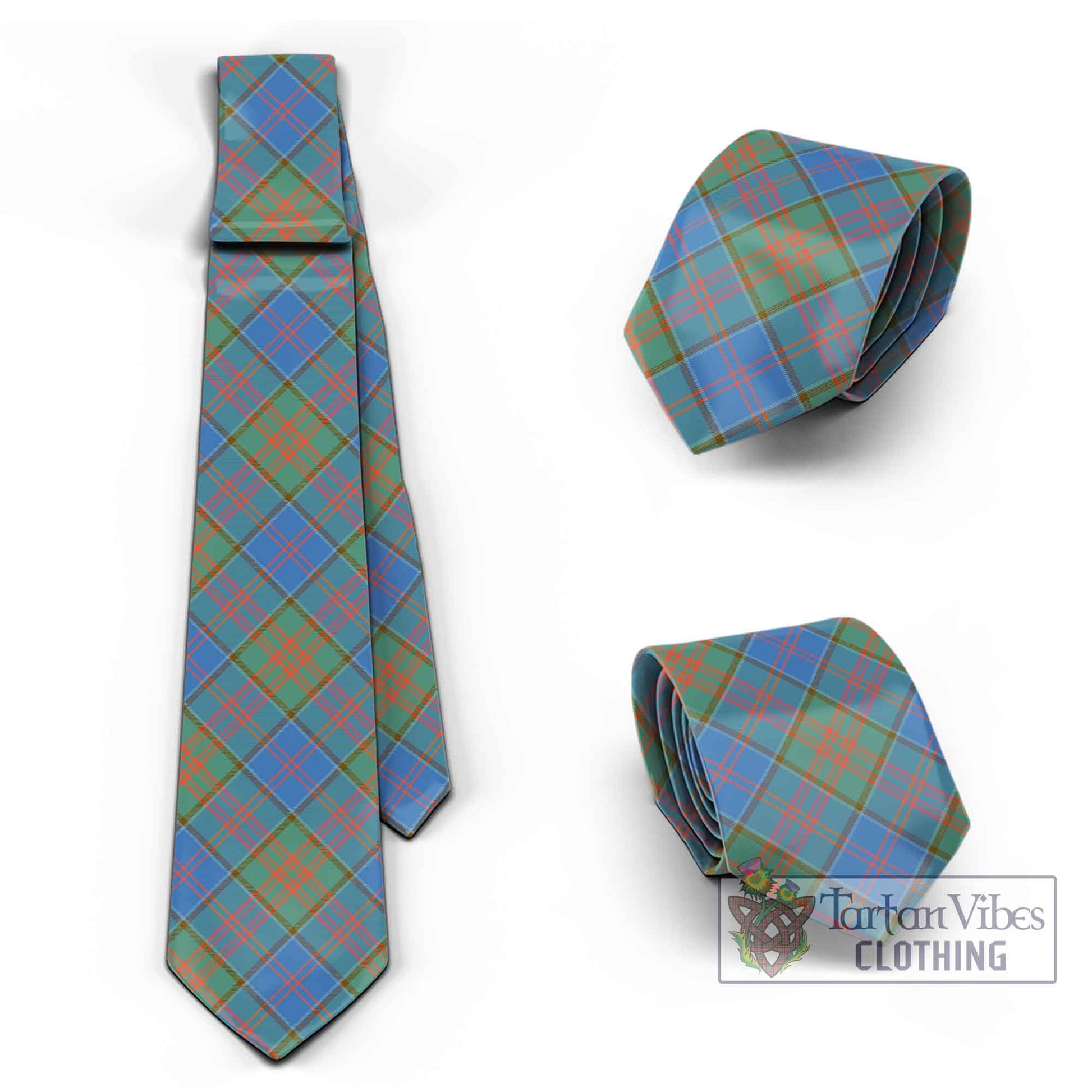 Tartan Vibes Clothing Stewart of Appin Hunting Ancient Tartan Classic Necktie Cross Style