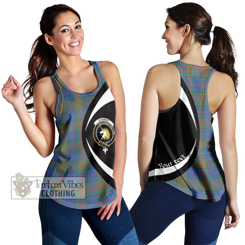 Tartan Vibes Clothing Stewart of Appin Hunting Ancient Tartan Women's Racerback Tanks with Family Crest Circle Style