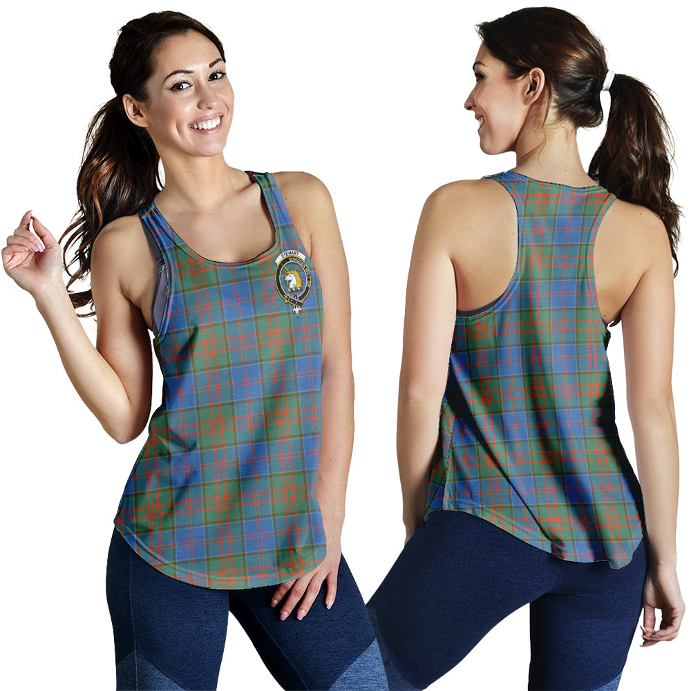 stewart-of-appin-hunting-ancient-tartan-women-racerback-tanks-with-family-crest