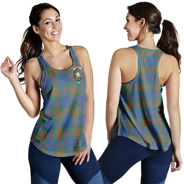 Stewart of Appin Hunting Ancient Tartan Women Racerback Tanks with Family Crest