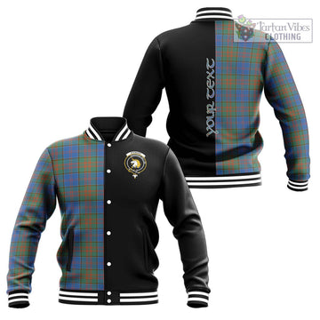 Stewart of Appin Hunting Ancient Tartan Baseball Jacket with Family Crest and Half Of Me Style