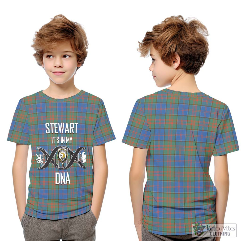 Stewart of Appin Hunting Ancient Tartan Kid T-Shirt with Family Crest DNA In Me Style Youth XL Size14 - Tartanvibesclothing Shop