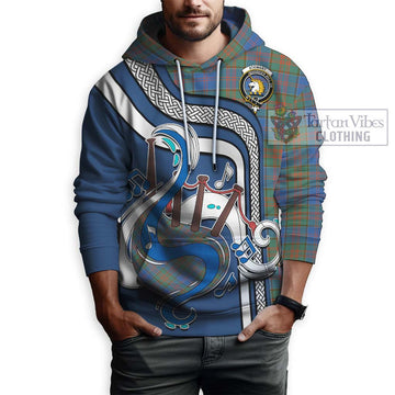 Stewart of Appin Hunting Ancient Tartan Hoodie with Epic Bagpipe Style