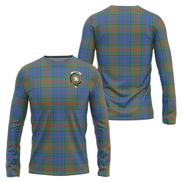 Stewart of Appin Hunting Ancient Tartan Long Sleeve T-Shirt with Family Crest