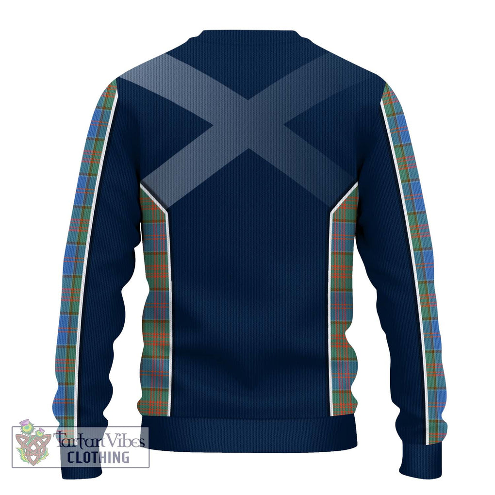 Stewart of Appin Hunting Ancient Tartan Knitted Sweater with Family Crest and Lion Rampant Vibes Sport Style - Tartan Vibes Clothing