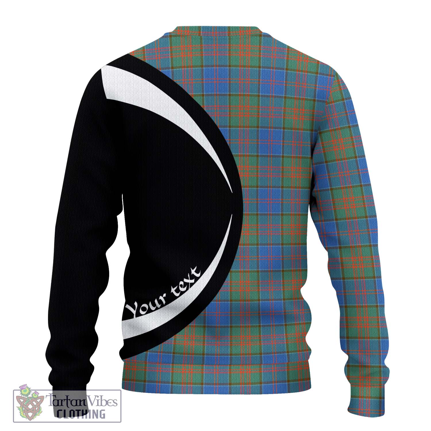 Stewart of Appin Hunting Ancient Tartan Knitted Sweater with Family Crest Circle Style - Tartan Vibes Clothing