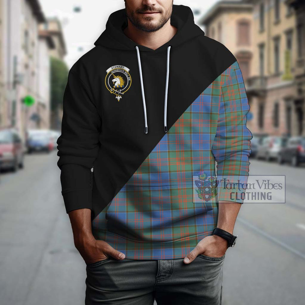 Stewart of Appin Hunting Ancient Tartan Hoodie with Family Crest and Military Logo Style - Tartanvibesclothing Shop