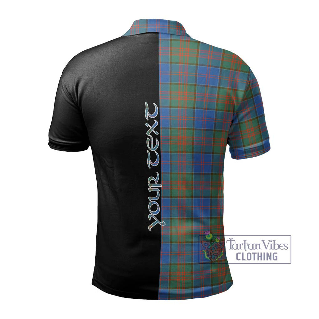 Stewart of Appin Hunting Ancient Tartan Polo Shirt with Family Crest and Half Of Me Style - Tartanvibesclothing Shop