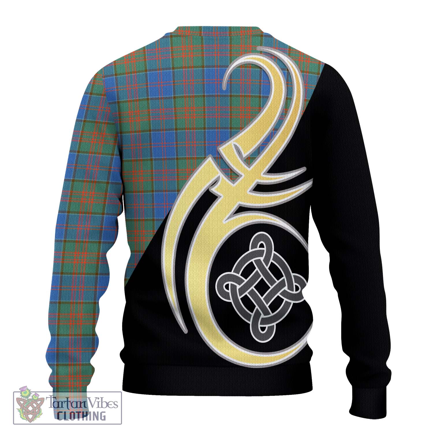 Stewart of Appin Hunting Ancient Tartan Knitted Sweater with Family Crest and Celtic Symbol Style - Tartan Vibes Clothing