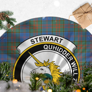 Stewart of Appin Hunting Ancient Tartan Christmas Tree Skirt with Family Crest