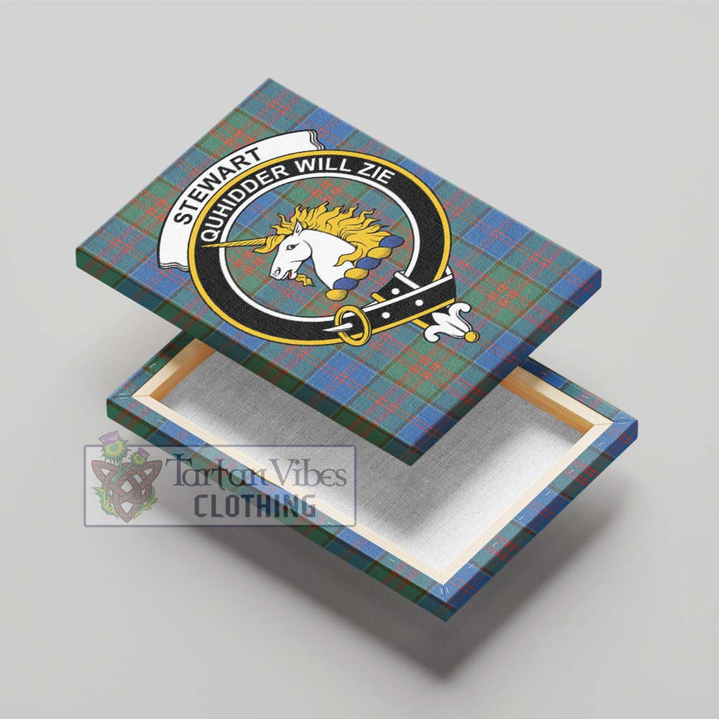 Stewart of Appin Hunting Ancient Tartan Canvas Print Wall Art with Family Crest - Tartan Vibes Clothing